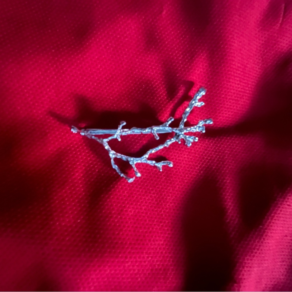 Silver Decorative Elegant Spring Branch Floral Hair Clip NWT - Picture 3 of 6